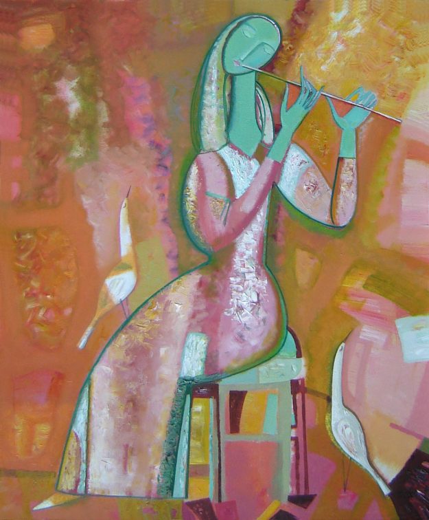 Spillende på fløjte